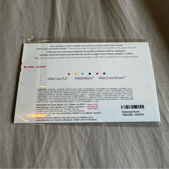 *Retired* Color Street: Botanical Burst | Pink Blue Glitter Clear Overlay Spring - Picture 4 of 14